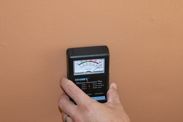 Tallahassee Home inspector using moisture meter